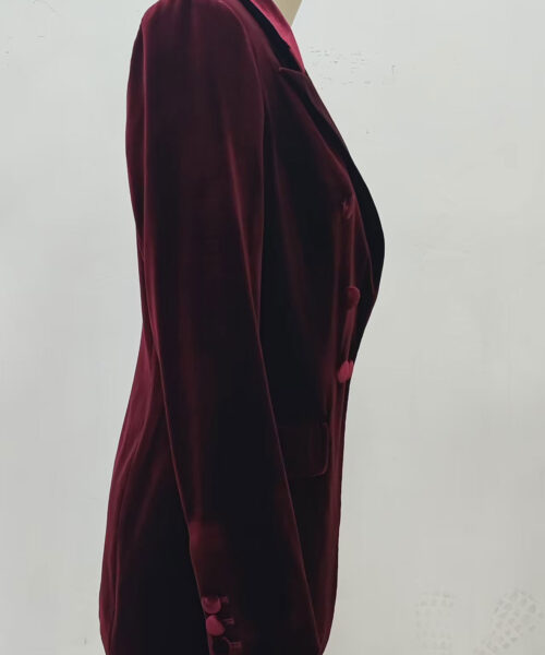 plum velvet blazer